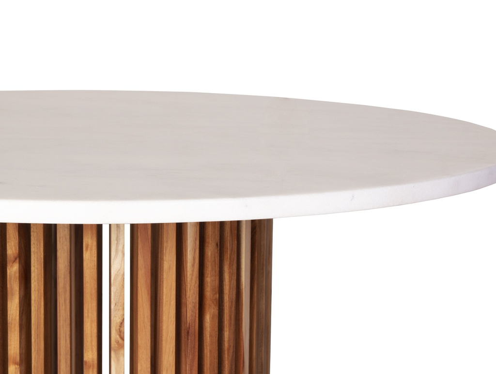 MESA JANTAR RIO 140Ø C/ TAMPO BRANCO IBIZA