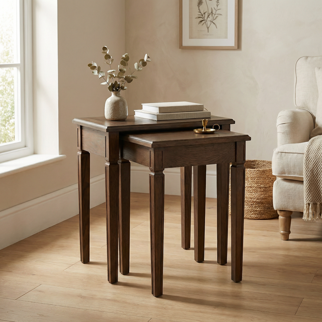MESA LATERAL PARIS SOFA (SET 2) FUMEE OAK