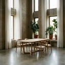 MESA JANTAR HEPBURN TAMPO MADEIRA NATURAL OAK 240*100*77 CM