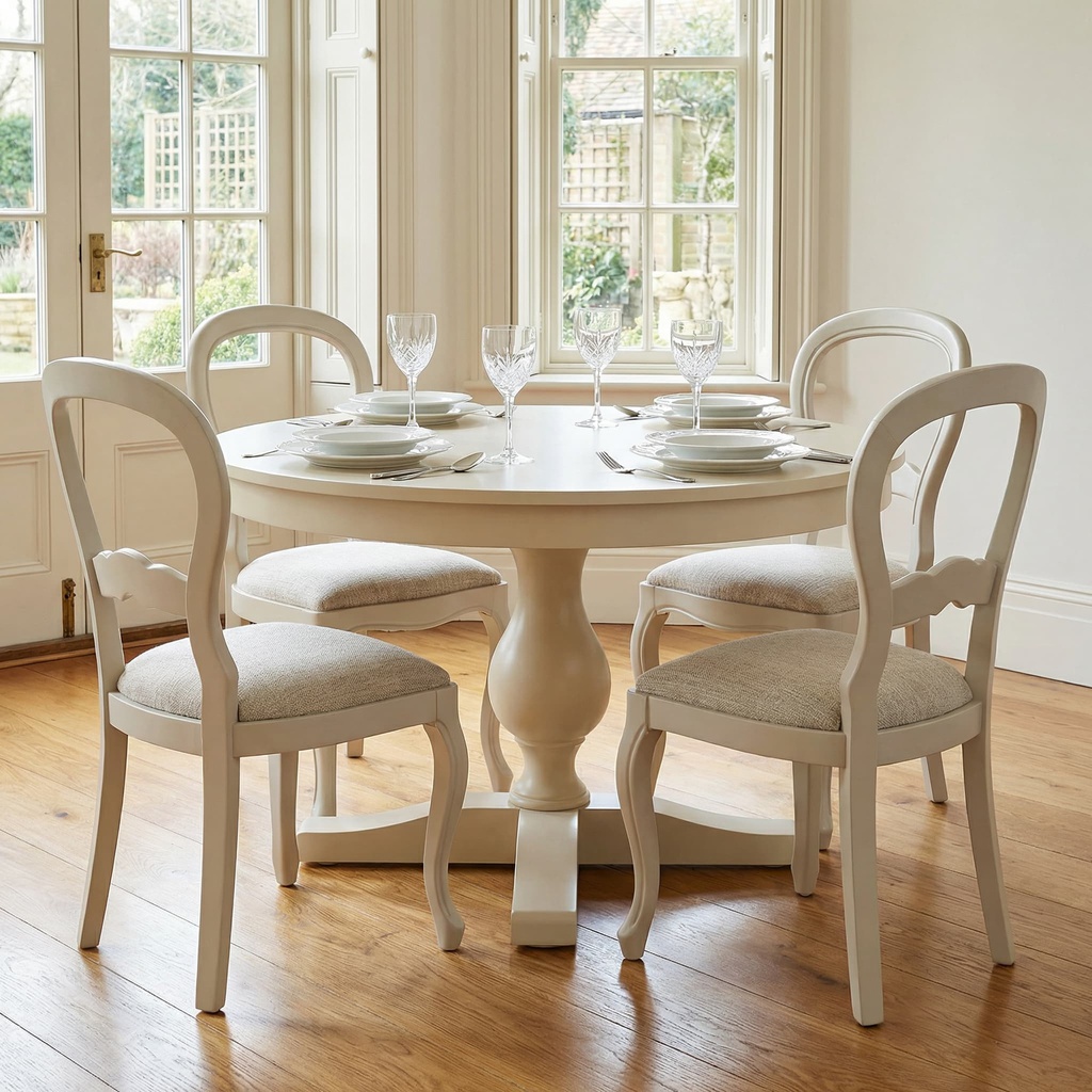 MESA JANTAR BRUXELLES DM 150 CM BEIJE