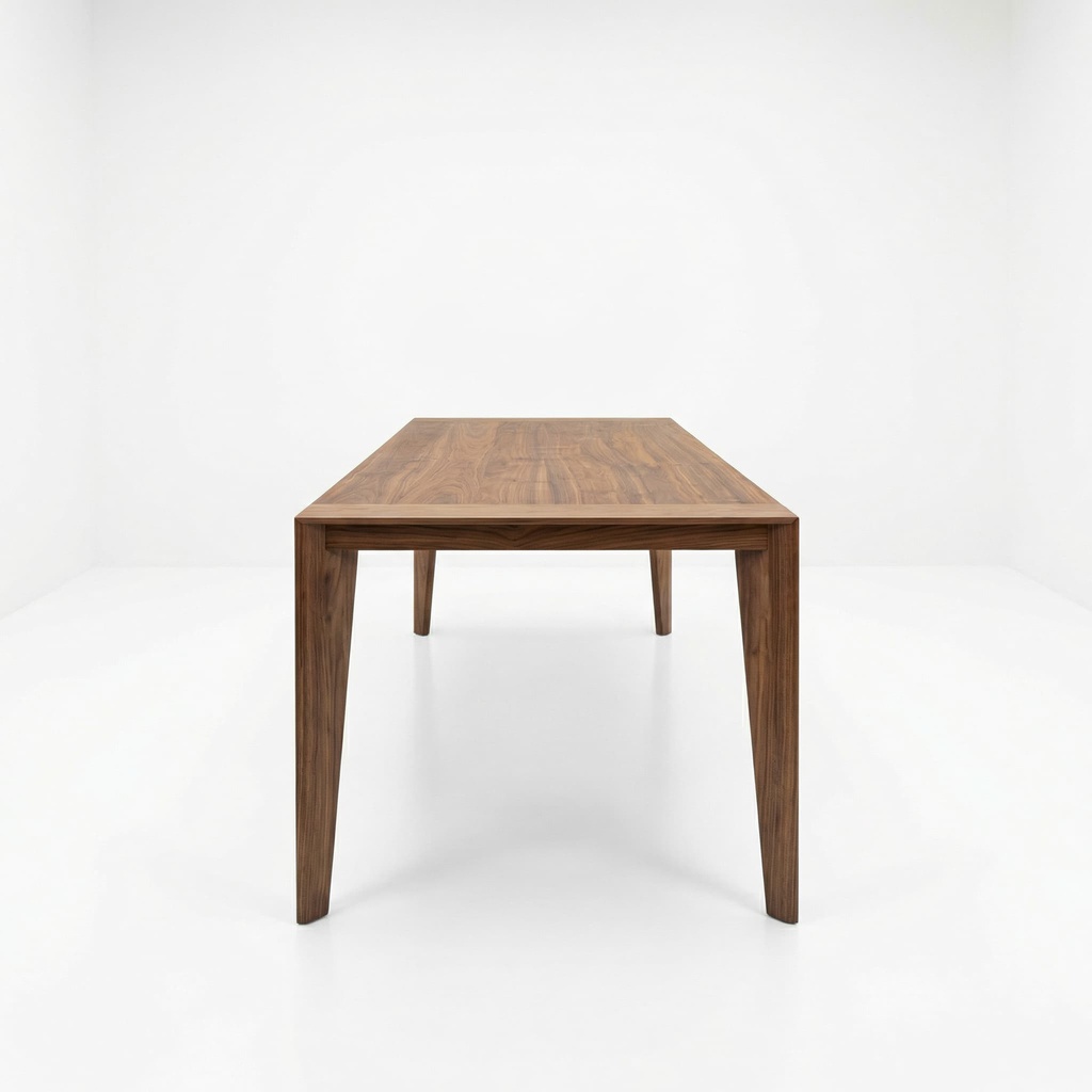 MESA JANTAR NEW BERLIN 320x100x77 WALNUT S/LATÃO