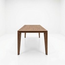 MESA JANTAR NEW BERLIN 320x100x77 WALNUT S/LATÃO
