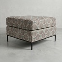 BANQUETA EYEGROUSE QUADRADA FERRO PRETO MATE TECIDO KA