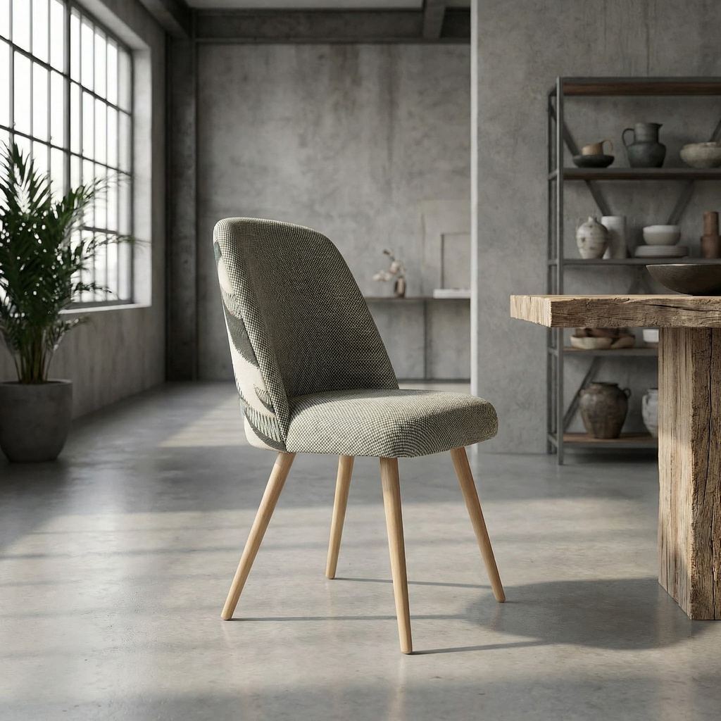 CADEIRA ASPEN OAK NATURAL OAK TECIDO KA