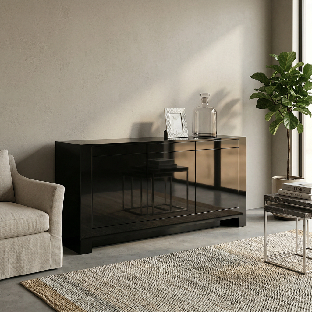 APARADOR TENTOP FECHADO BLACK LACQUER