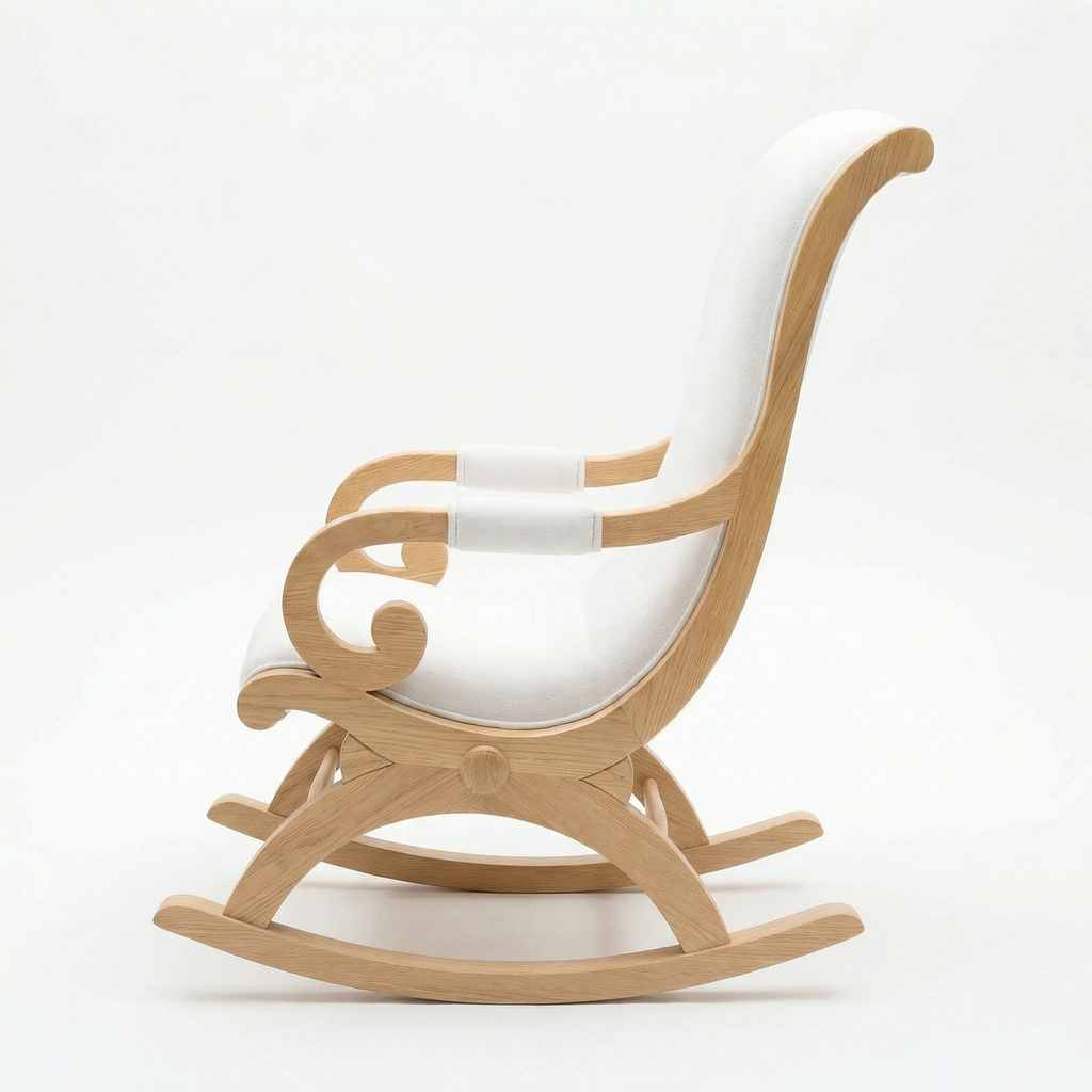 CADEIRA DE BALOIÇO VERANO OAK NATURAL TECIDO HIH