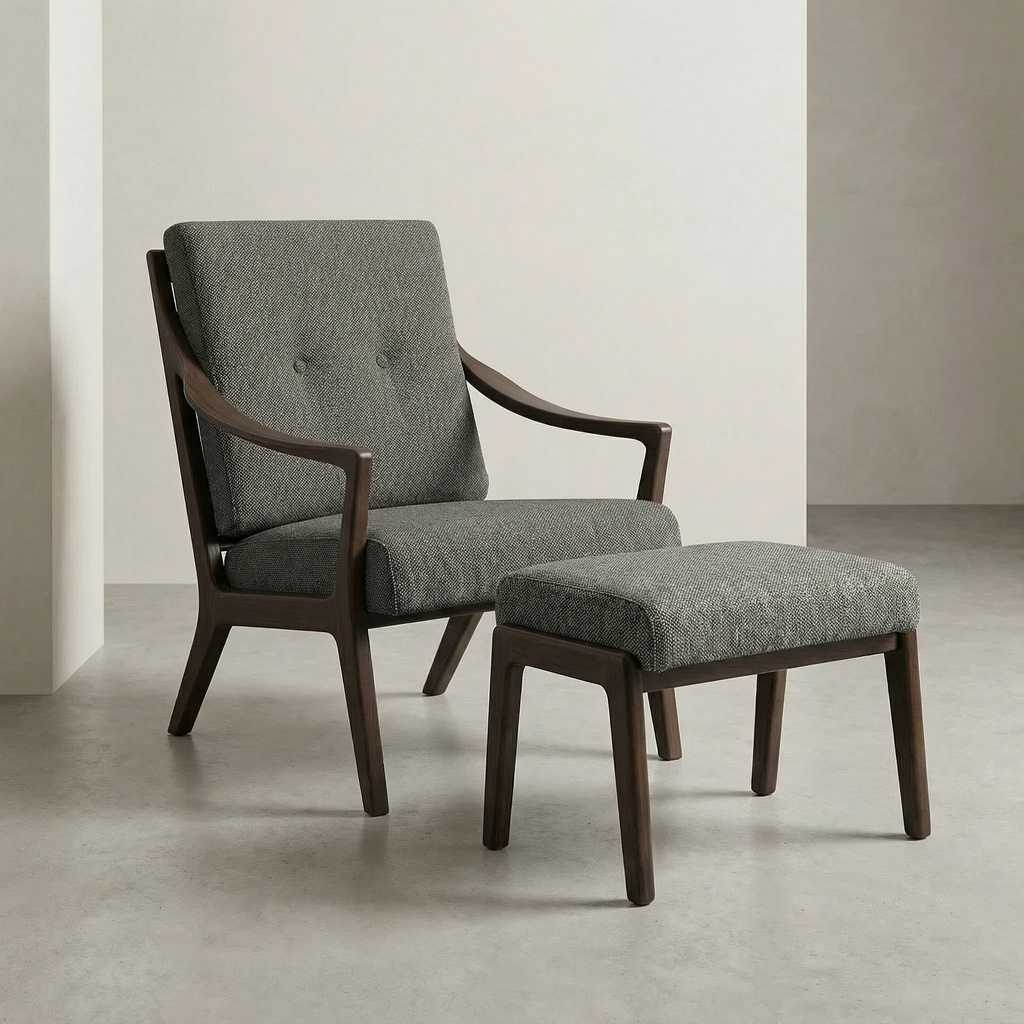 CADEIRÃO DENMARK FUMEE OAK TECIDO PO LOOM