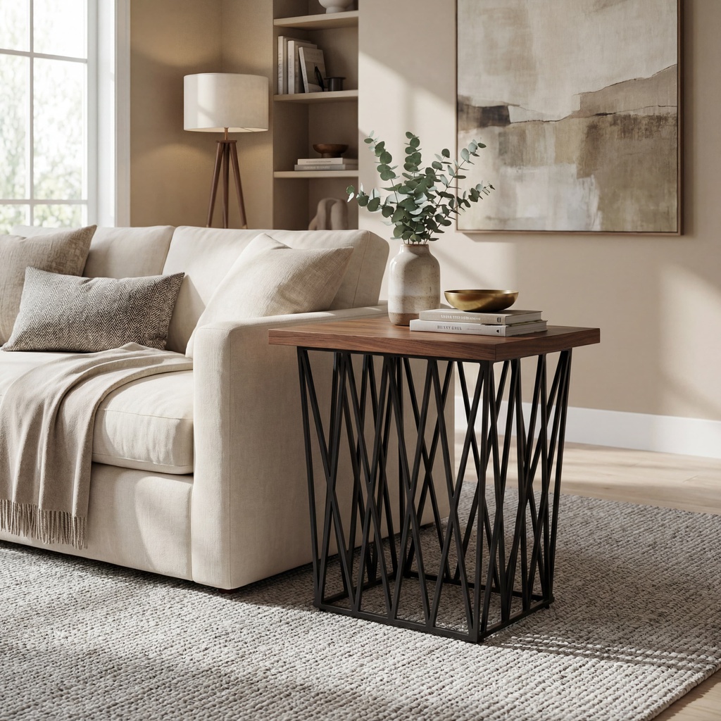 MESA LATERAL RETANGULAR NEW BERLIN WALNUT NATURAL