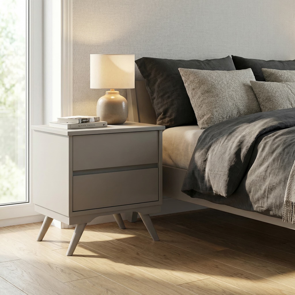 MESA CABECEIRA DENMARK 2 GAV LIGHT GREY