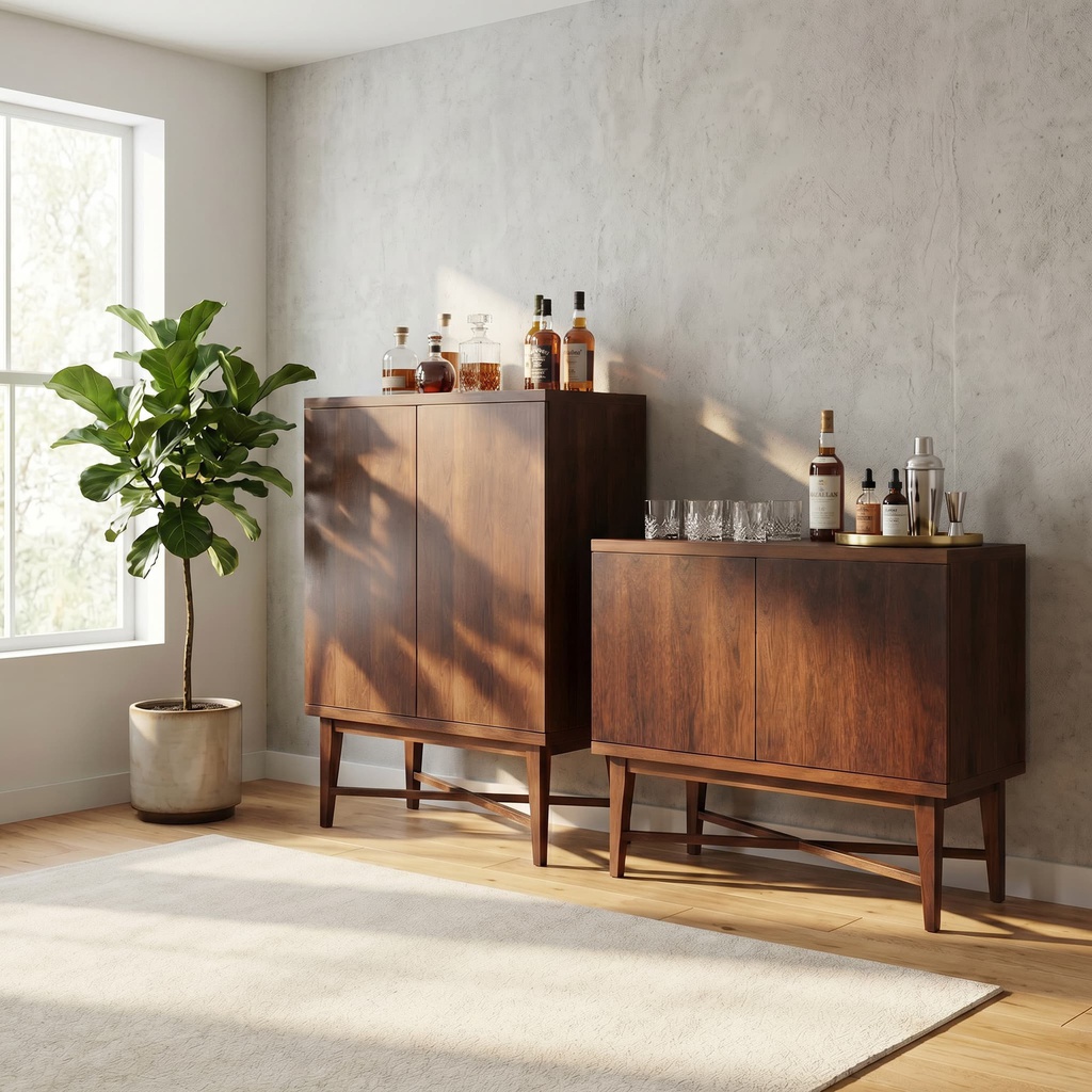 TV CABINET PARA MINI BAR WALNUT