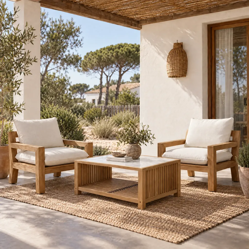 Mesa de Centro Rio Mármore Branco Ibiza