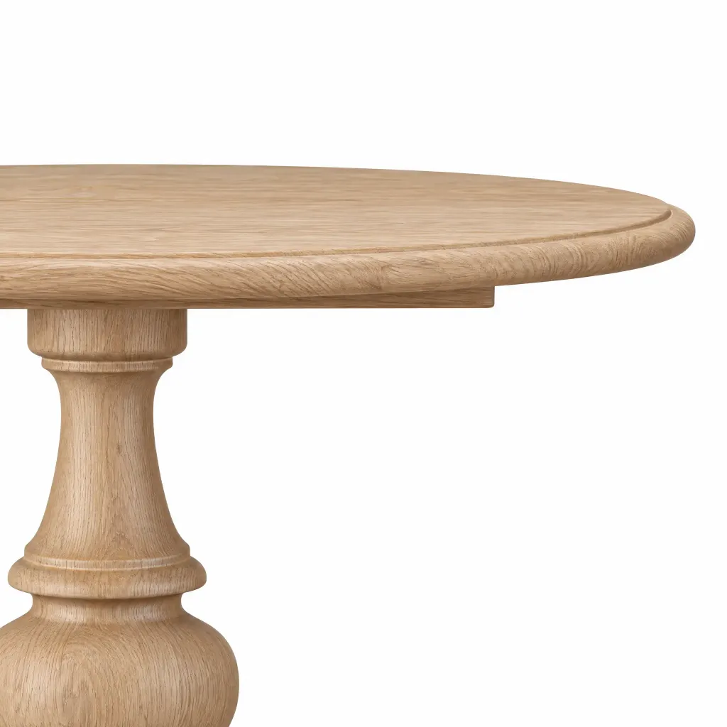 Mesa Pedestal Colonial Carvalho Talha