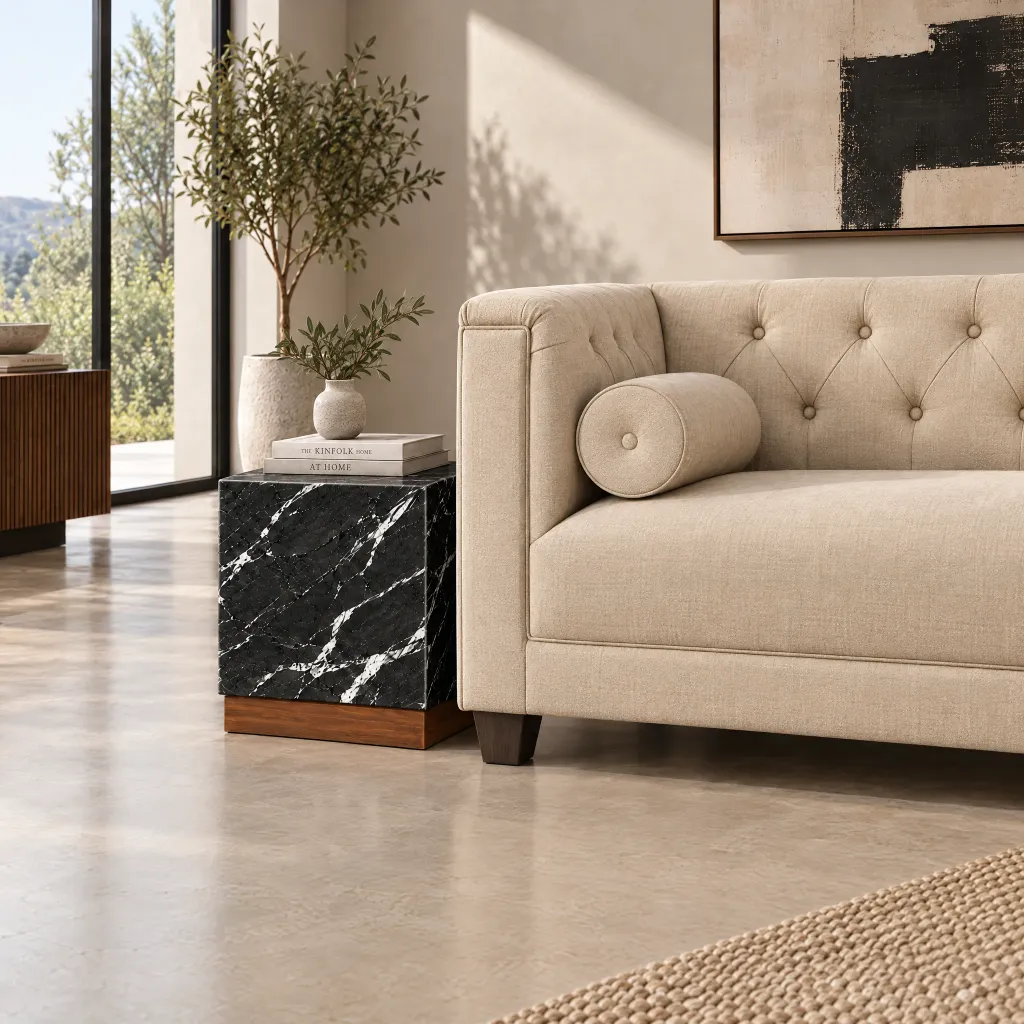 Mesa Lateral Hepburn Mármore