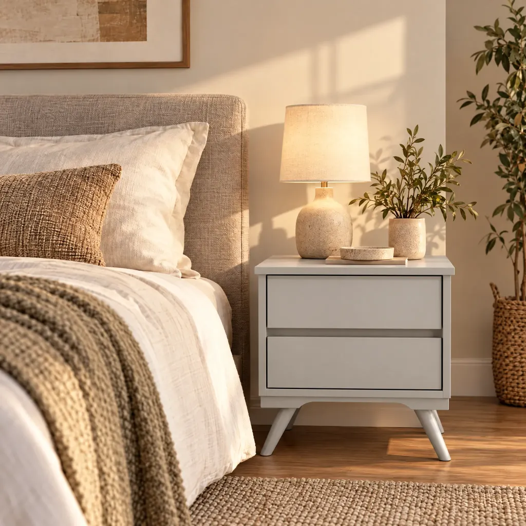 Mesa de Cabeceira Denmark Light Grey