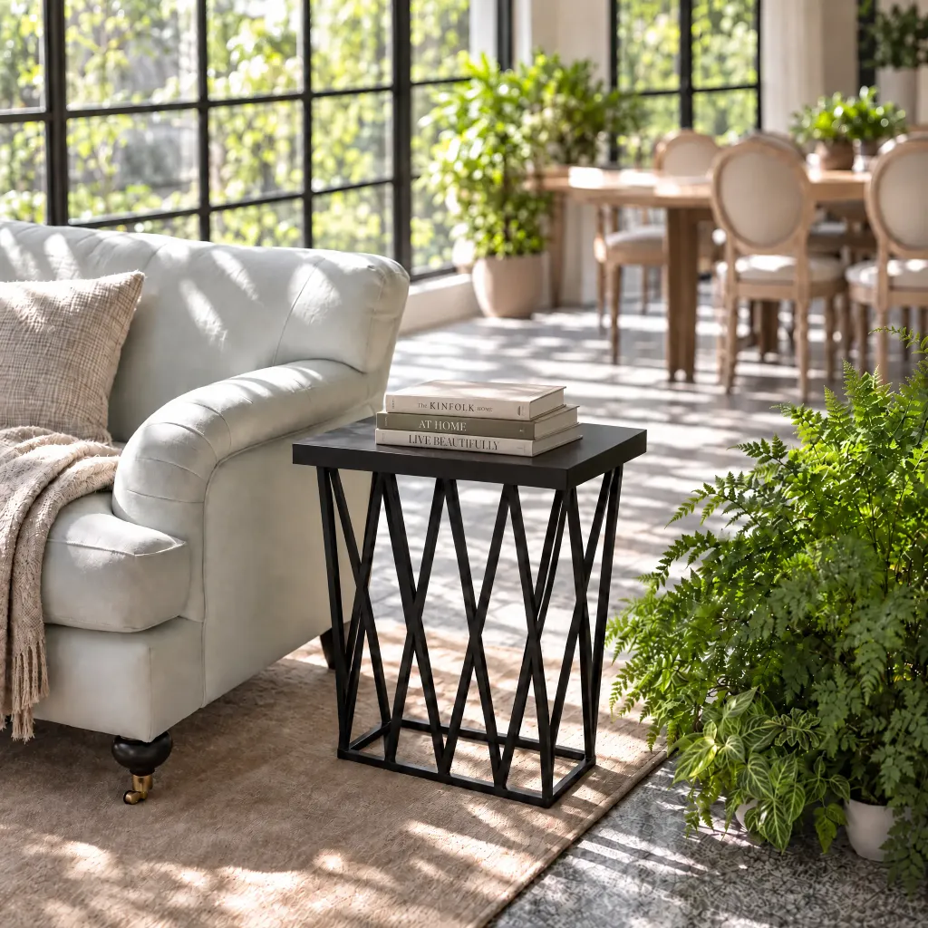 Mesa Lateral Retangular New Berlin Black Mate