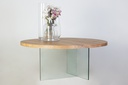 MESA JANTAR COPENHAGEN DM 135 BASE/VIDRO