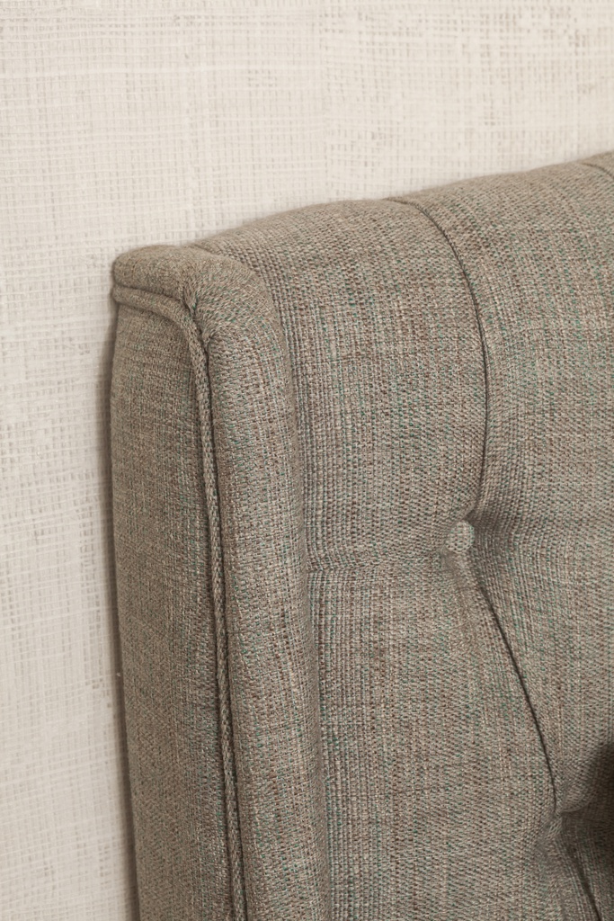 CAMA HAMPTONS 140 CM CAPITONE TECIDO HIH Picasso Watergreen