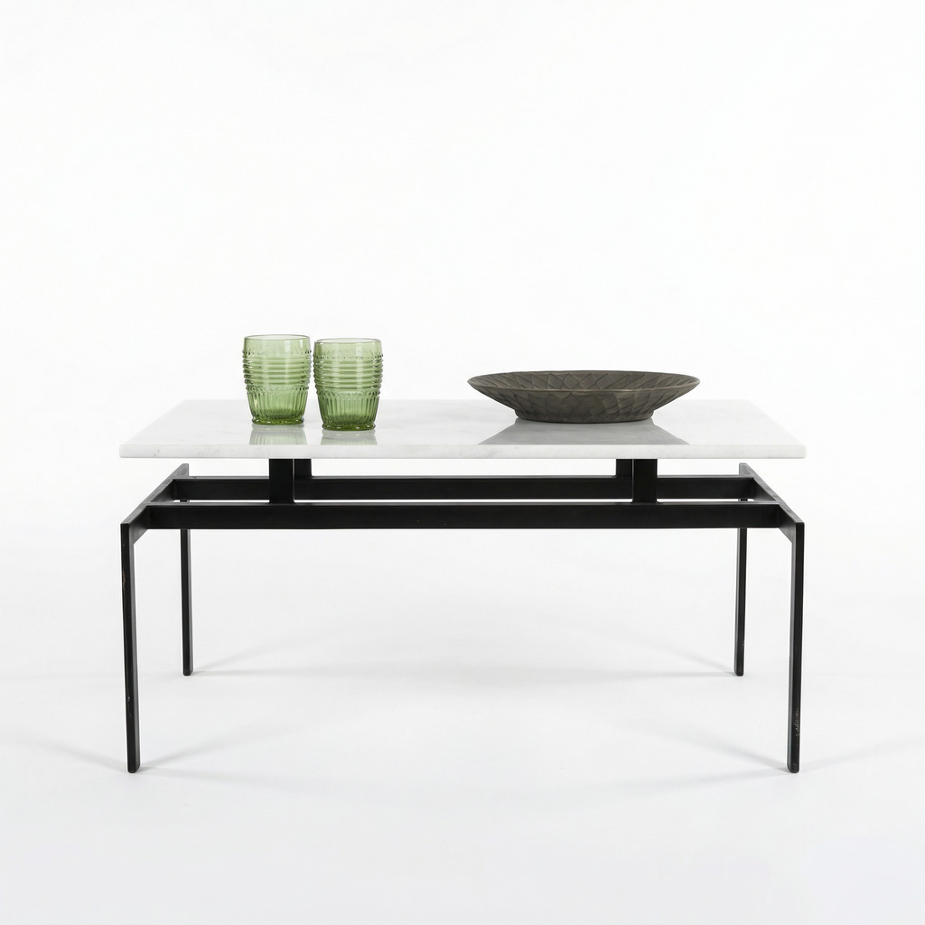 MESA LATERAL FORMENTERA MARMORE BRANCO IBIZA