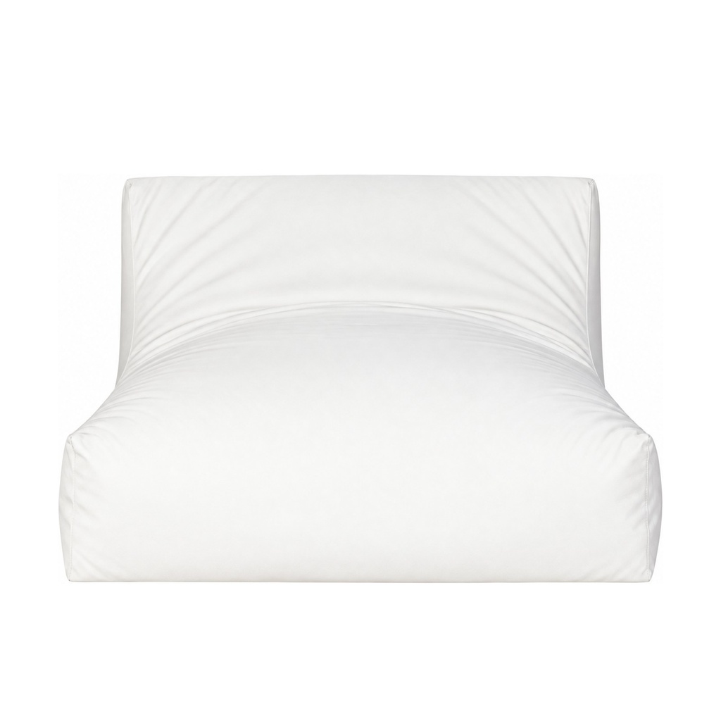 [11246005001] Puff Chaise Copenhagen White