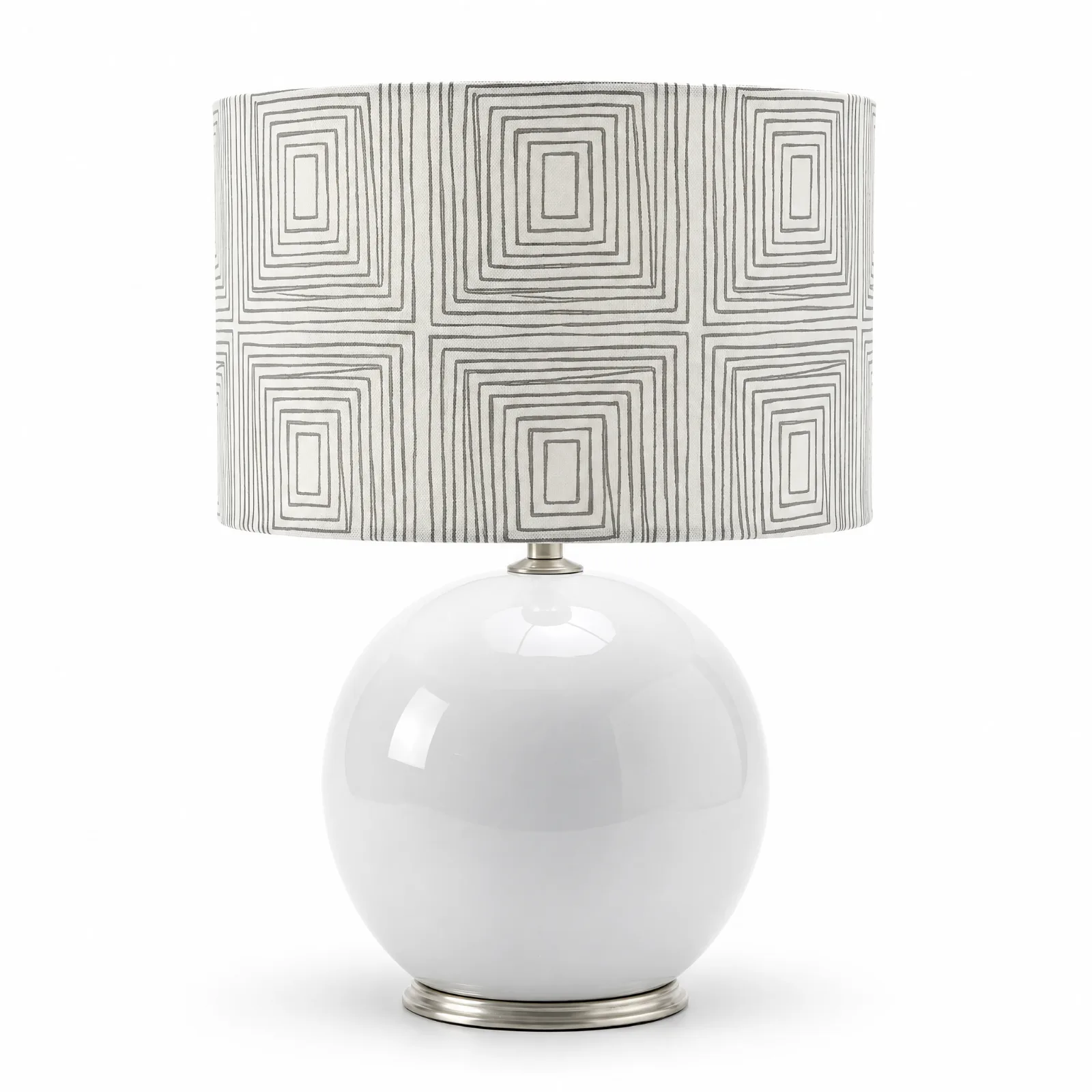 Candeeiro Esfera 30/30cm. Compl. Plata