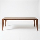 MESA JANTAR NEW BERLIN 320x100x77 WALNUT S/LATÃO