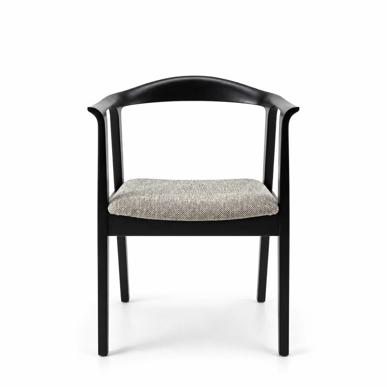 Cadeira Tipo Copenhagen C/ Braços Black Mate Tecido PO