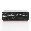 MESA CENTRO HEPBURN MARMORE NERO MARQUINA WALNUT 92X62x33CM