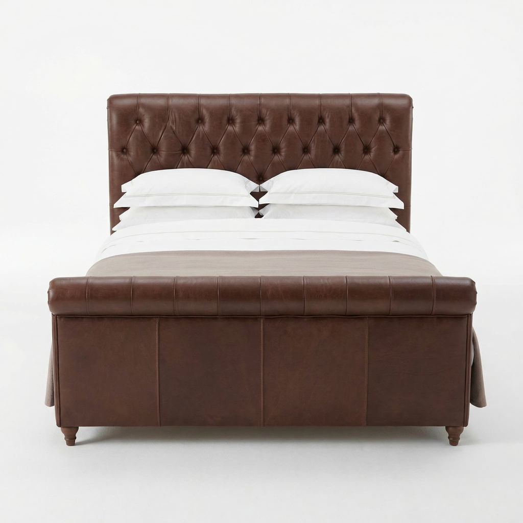 [452900699] CAMA CHESTERFIELD ESTOFADA COM PESEIRA