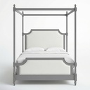 CAMA NEW CLASSIC ESTOFADA FOUR POSTER P/DOSSEL 160*200 CM POWDER GREY TECIDO HIH