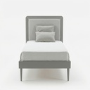 CAMA DENMARK ESTOFADA 090*190 - IRON GREY