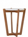 MESA LATERAL HEPBURN REDONDA C/ TAMPO MARMORE