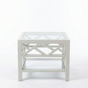 MESA LATERAL BRAGANZA C/VIDRO LIGHT GREY