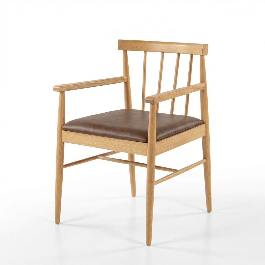 [102460020090] CADEIRA ANTIGA COPENHAGEN C/BRAÇOS OAK NATURAL