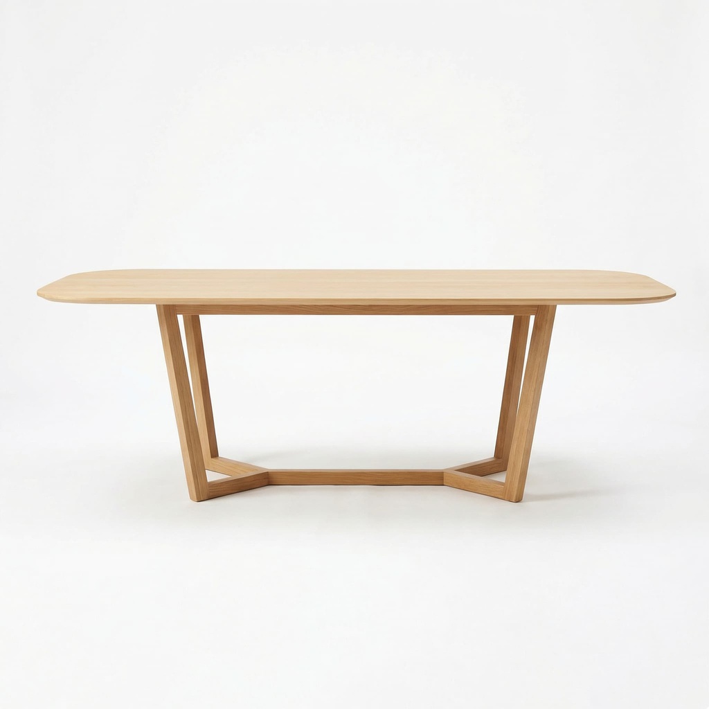 [31436005090] MESA JANTAR HEPBURN TAMPO MADEIRA NATURAL OAK 240*100*77 CM