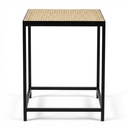 MESA LATERAL QUADRADA NAIROBI C/ PALHINHA NATURAL OAK