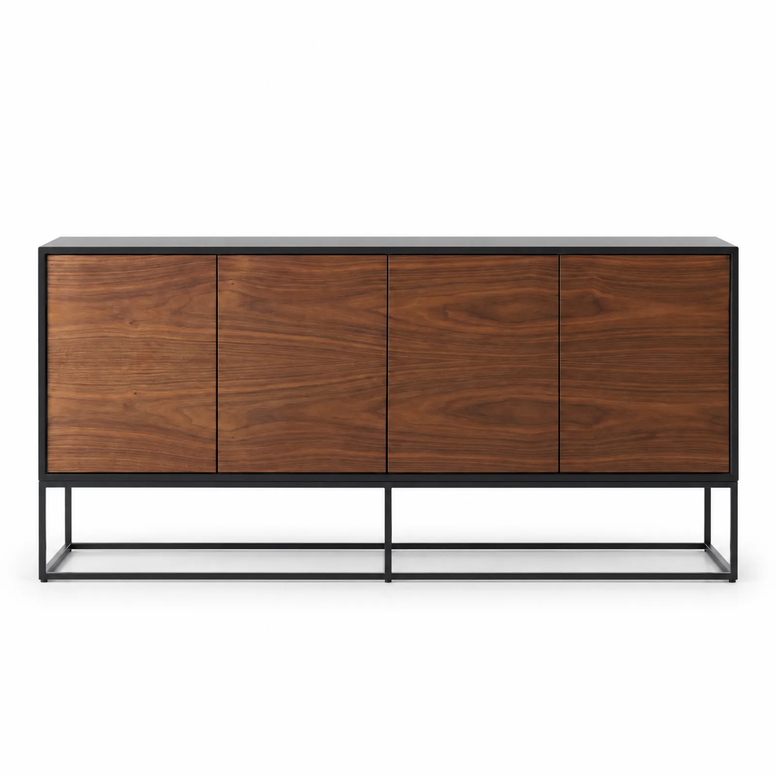 [35113902990] Aparador Aspen Black Mate C/Portas em Walnut