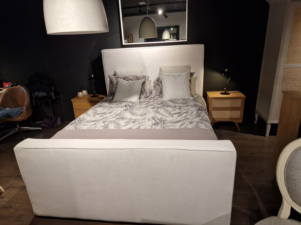 CAMA NEW VOGUE 160cm TECIDO HiH SCALA NATA