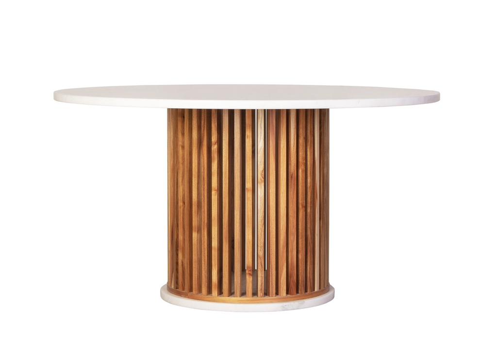 [31703001] MESA JANTAR RIO 140Ø C/ TAMPO BRANCO IBIZA