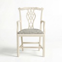 CADEIRA CHIPPENDALE C/BRAÇOS OFF WHITE