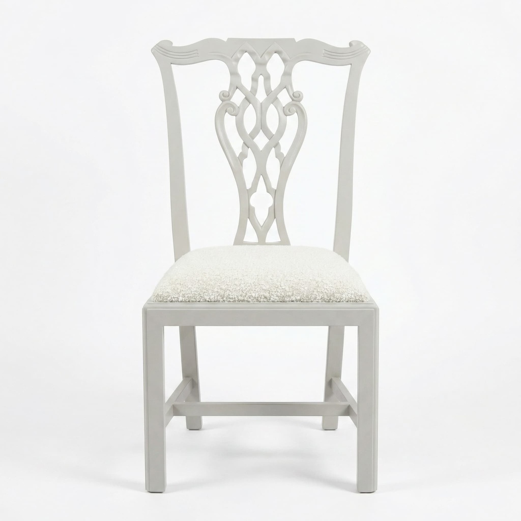 CADEIRA CHIPPENDALE LIGHT GREY