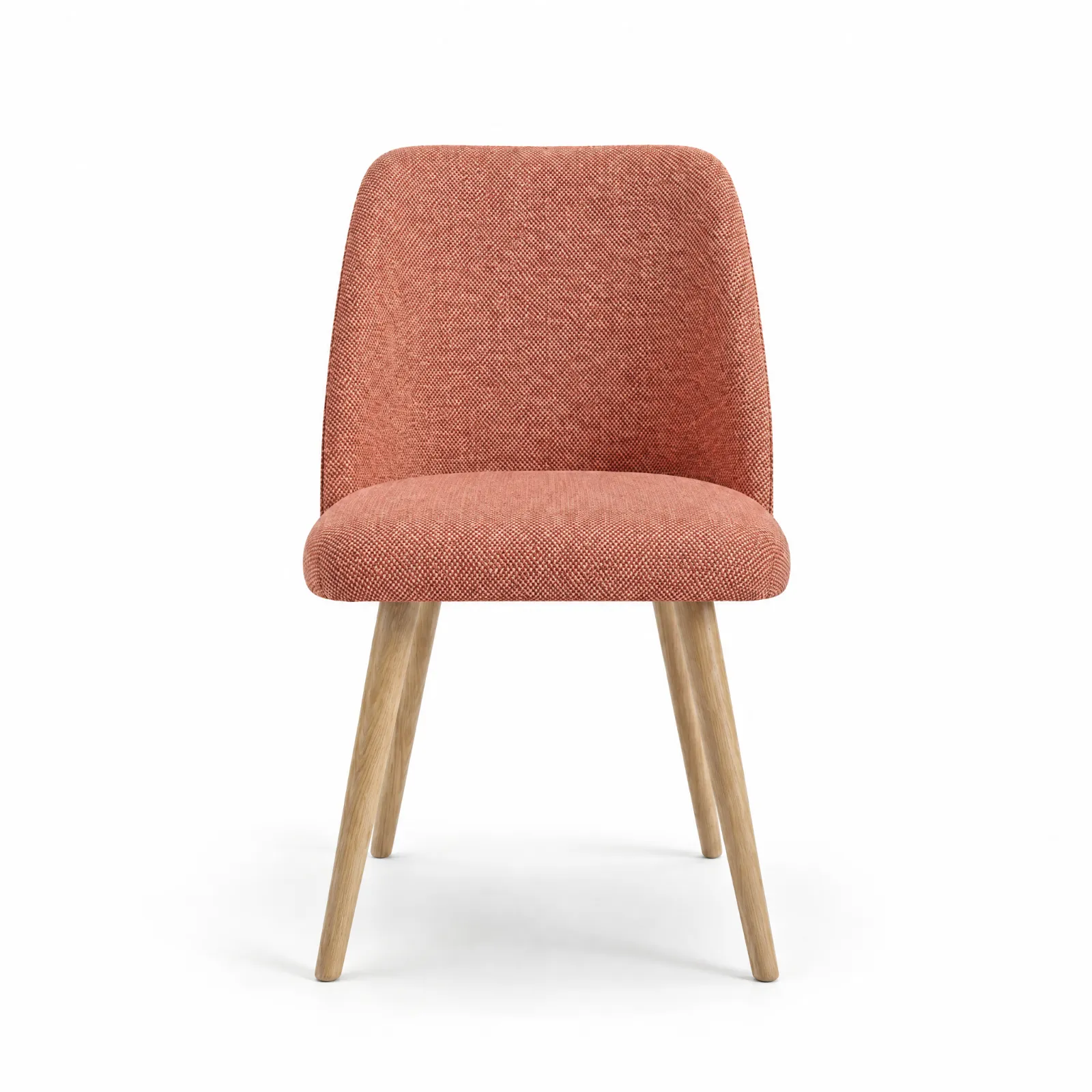Cadeira Aspen Natural Oak Tecido Babel Red