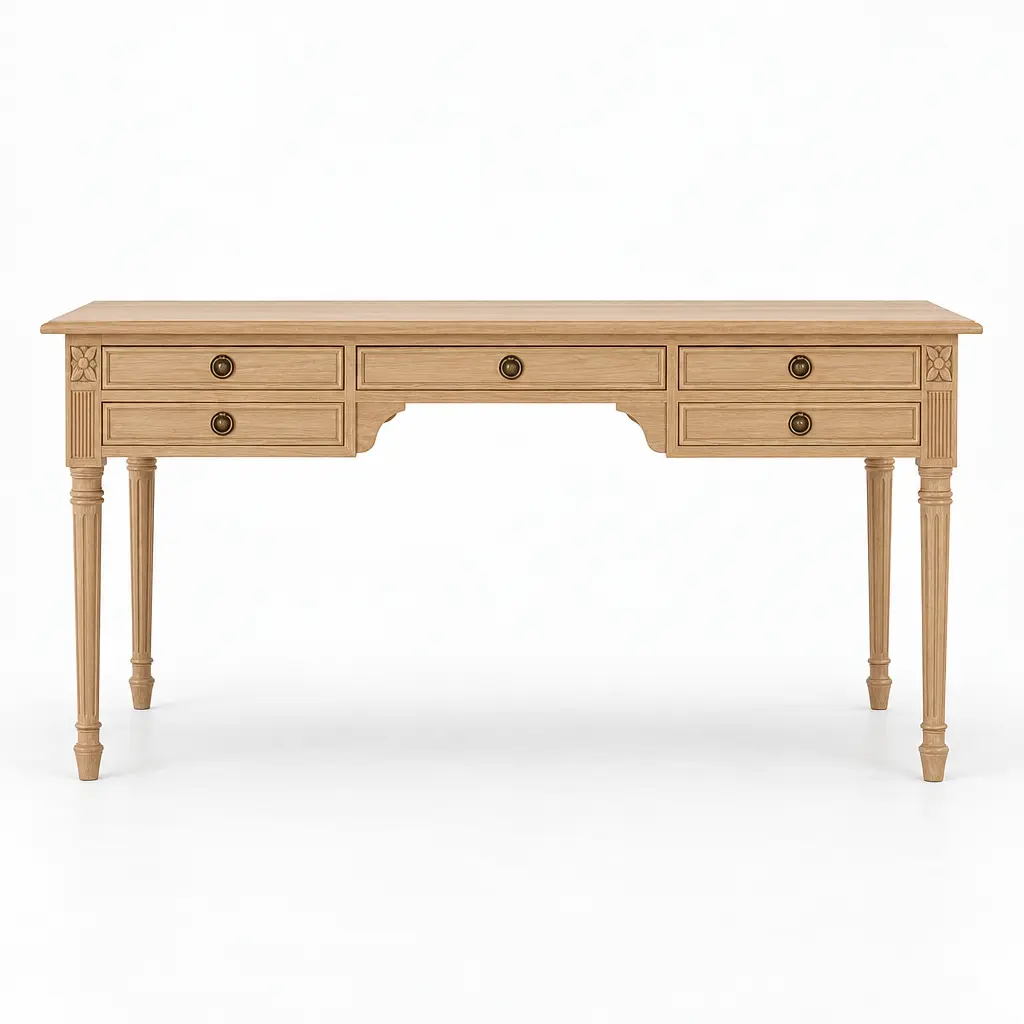 [3422003090] Secretária Classic 5 Gavetas (090 Natural Oak)