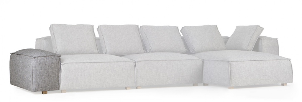 [13246016012] Módulo Braço Baixo Copenhagen 44 cm (Chenille Bronx Beije)