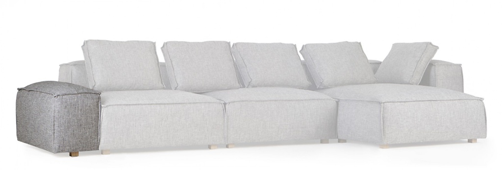 [13246009012] Módulo Braço Baixo Copenhagen 34 cm (Chenille Bronx Beije)