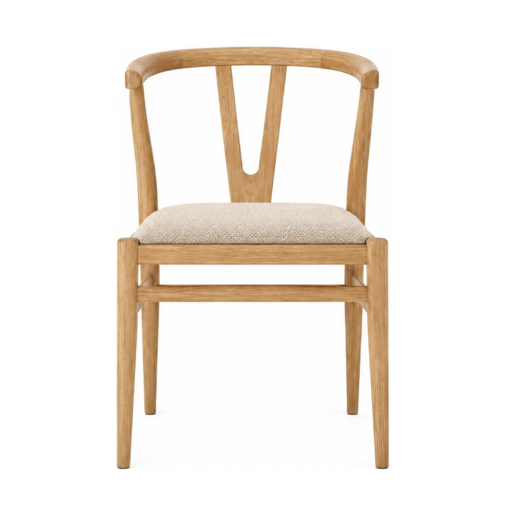 [10306001090012] Cadeira Eyegrouse (Chenille Bronx Beije, 090 Natural Oak)